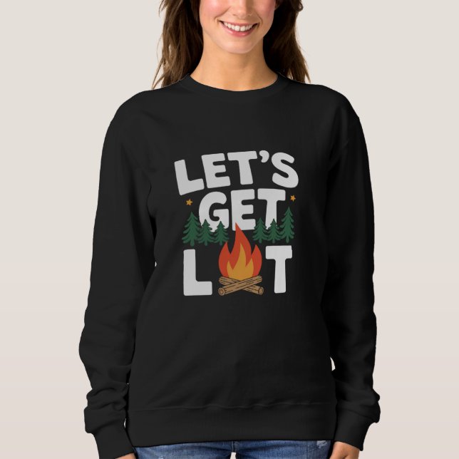 Vamos Ficar Bêbados Camisa Divertida de Camping de (Frente)