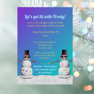 Vamos Ficar Ébrios com o Convite de Frosty