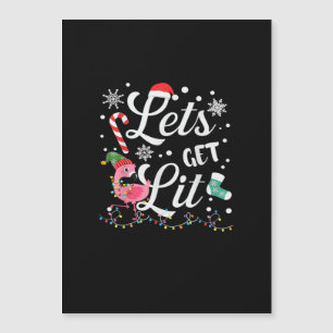 Vamos Ficar Lit Adulto Flamingo Natal Divertido