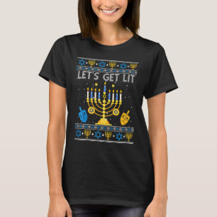 Vamos Ficar Lit Chanukah Hanukkah Natal Suéter Fe