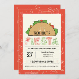 Vamos Fiesta! Convites de festas Taco Editáveis