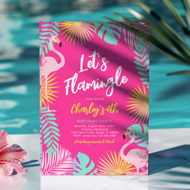 Vamos Flamingle Convite de festas (Criador carregado)