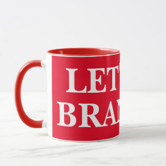 VAMOS GO BRANDON 11oz - caneca vermelha e branca
