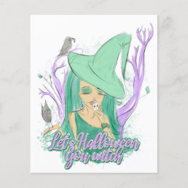 Vamos Halloween você bruxa Flyer