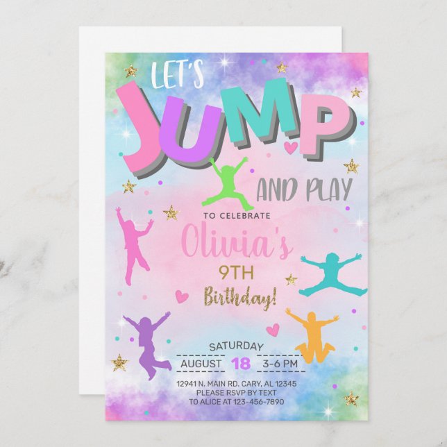 Vamos JUMP e Jay quando se faz um convite de anive (Frente/Verso)