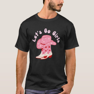 Vamos Lá Garotas Camiseta de Cowgirl para Festa de