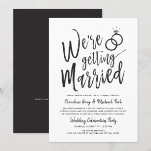 Vamos nos casar   Convite De Festa Após Casamento