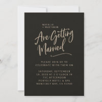 Vamos nos casar no convite de casamento