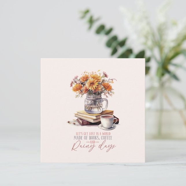 Vamos nos perder - Livros, Café e Chuva Russo (Em pé/Frente)