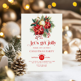 Vamos Obter Convite de festas de Natal Jolly