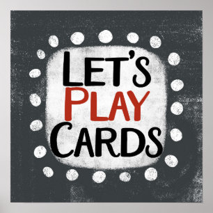 Vamos Play Cards Poster Wall Art