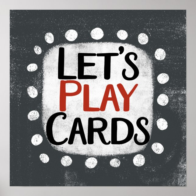 Vamos Play Cards Poster Wall Art (Frente)
