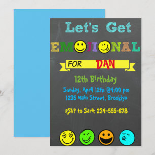 Vamos Recebe Emojinal, Convite De Aniversário Emoj