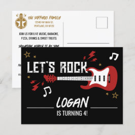 Vamos Rock Convite de Aniversário Banda Musical Ca