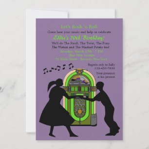 Vamos Rock 'n Roll Convite de festas