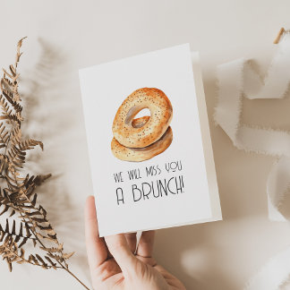 Vamos sentir sua falta em um brunch Cartão de desp