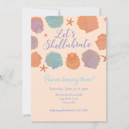Vamos Shellabrate Aniversário de criança Convite d