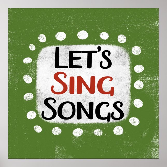Vamos Sing Songs Poster Wall Art (Frente)
