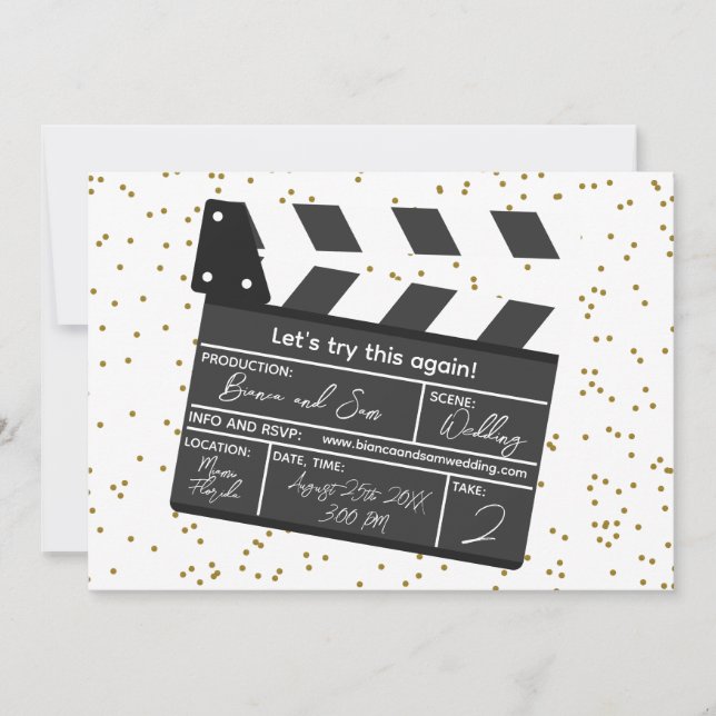 Vamos tenta este convite de atualização de casamen (Frente)