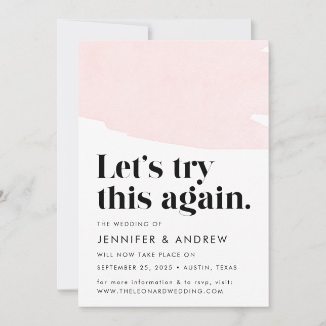 Vamos Tentar Isso Novamente Anúncio de Adiamento d (Frente)