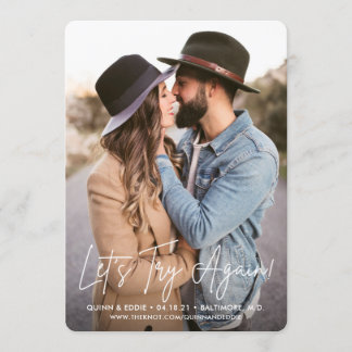 Vamos tentar novamente cartão de adiamento