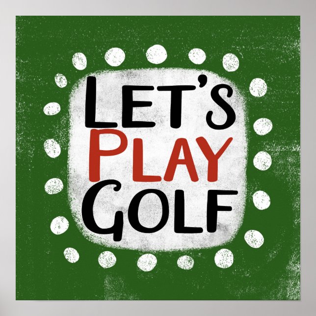 Vamos Tocar Golf Poster Wall Art (Frente)