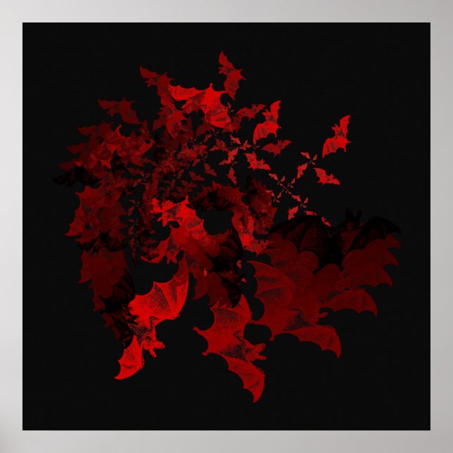 Vampiro Bats Red Poster (Frente)