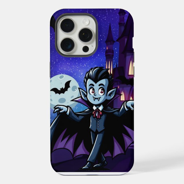 Vampiro bonitinho e branco do Halloween (Verso)