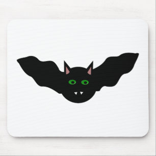 Vampiro Cat Face Bat Halloween Mousepad