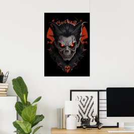 Vampiro de Poster de parede escarnecida pelo crâni