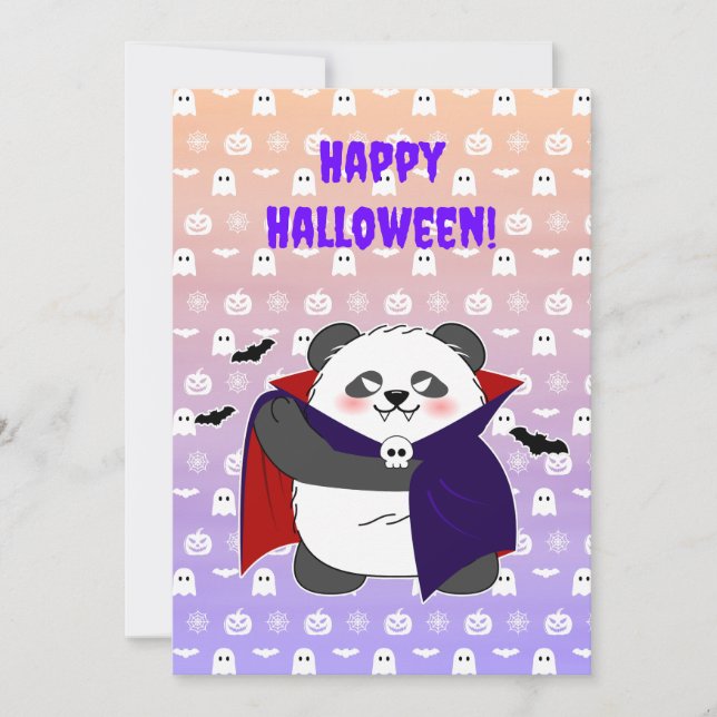 Vampiro do Bebê Cute do Halloween Panda Dracula (Frente)