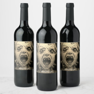 Vampiro ou Diabos Caras Caras Rótulos de Vinho Per