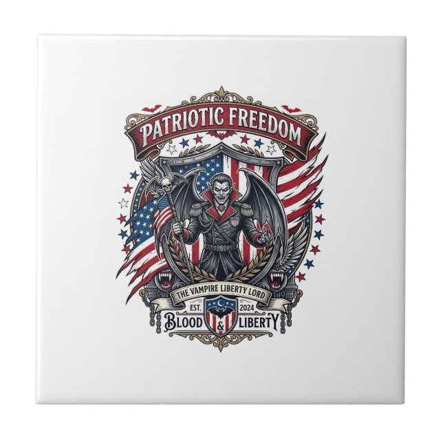 Vampiro Patriótico Senhor da Liberdade Monstro de  (Frente)