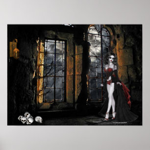 Vampiro que está no impressão do poster da luz d