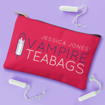 Vampiro Teabags Rosa Engraçado Período