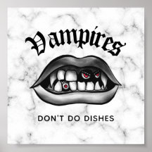 Vampiros não lavam pratos Poster de Presas engraça