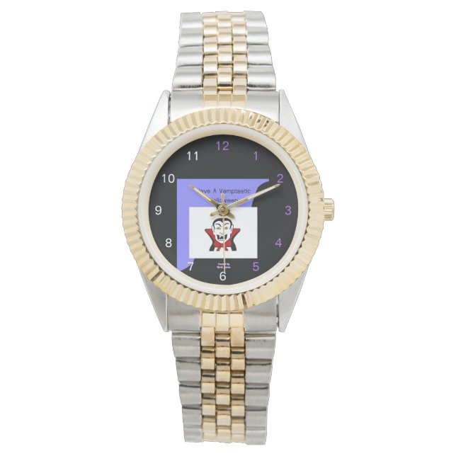 Vamtastic Halloween Unisex, relógio de dois tons (Frente)