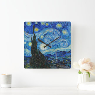 Van Gogh A Noite Estrelada Relógio de Parede em Ac