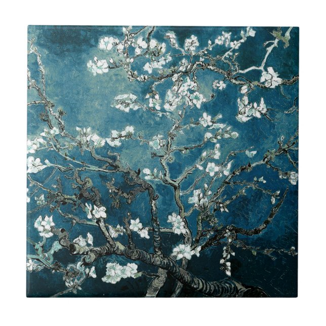 Van Gogh Almond Blossoms : Teal Escuro (Frente)