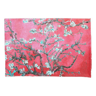 Van Gogh Almond Blossoms vermelho Pillowcase