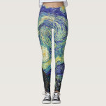 Van Gogh As Leggings Noturnas Estreladas<br><div class="desc">Arte utilizável do nosso artista favorito Van Gogh. Leve a Noite Estrelada para a sua aula de yoga,  compre de café,  ou corra! A Noite Estrelada de Vincent Van Gogh junho de 1889</div>
