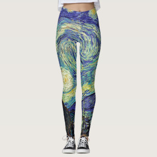 Van Gogh As Leggings Noturnas Estreladas