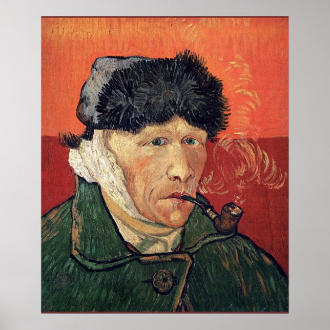 Van Gogh - Autorretrato com Poster de Orelha Banda (Frente)