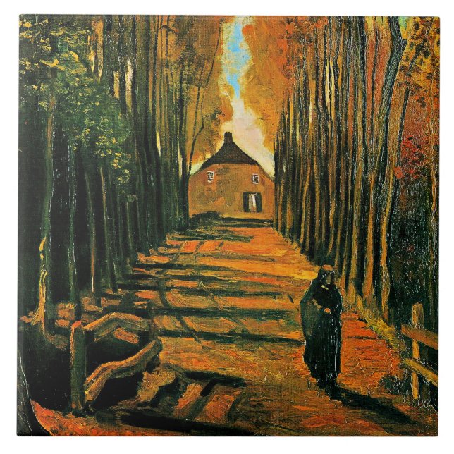 Van Gogh, Avenue of Poplars at Sunset, (Frente)