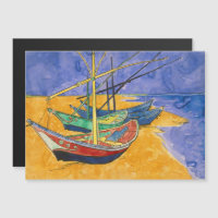 Van Gogh - Barcos de Pesca no Cartão Magnético de