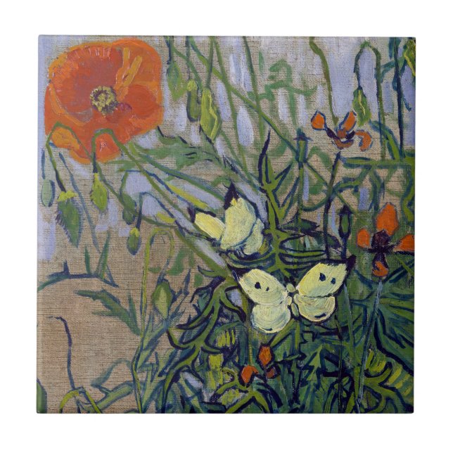 Van Gogh Butterflies e Poppies, Borboleta Floral (Frente)