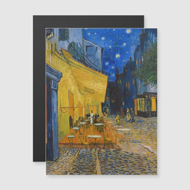 Van Gogh - Cafe Terrace no Cartão Magnético Noturn (Frente/Verso)