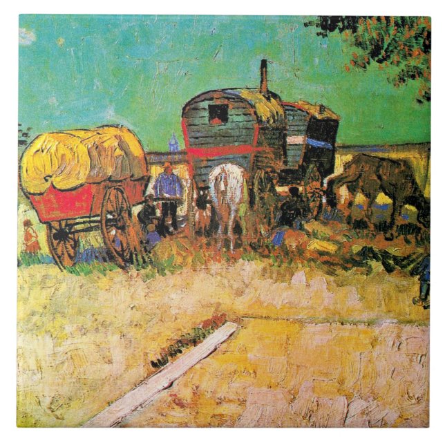 Van Gogh - Campo cigano com Dray Cavalo (Frente)