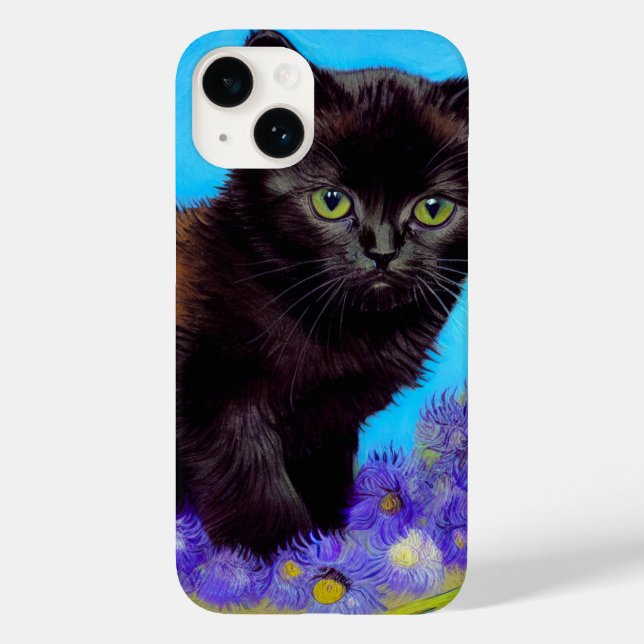Van Gogh Cat e Flores (Verso)