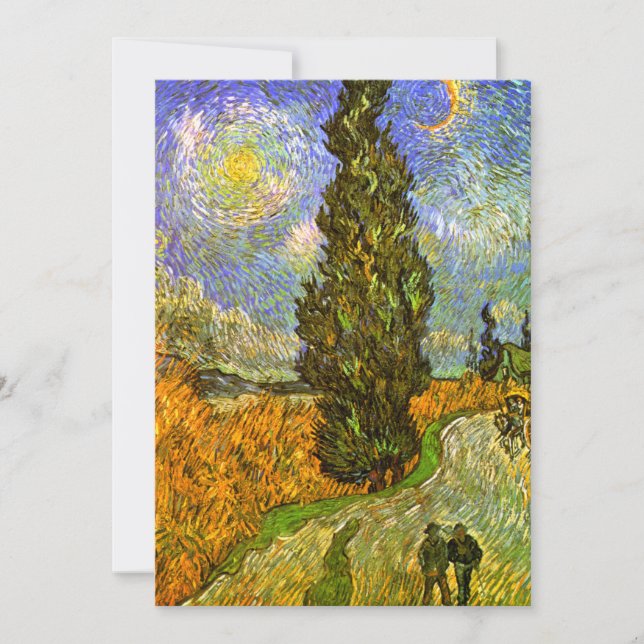 Van Gogh: Estrada com Cypress e Star (Frente)
